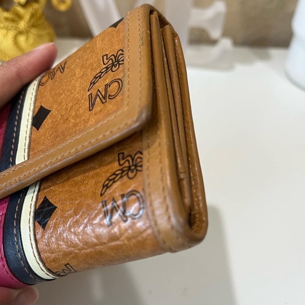 MCM COGNAC VISETOS LONG TRIFOLD WALLET - Picture 10 of 16